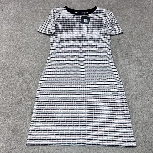 Topshop Dress Women’s Multicolored Striped Short Sleeve Size 2 NWT - Picture 1 of 14